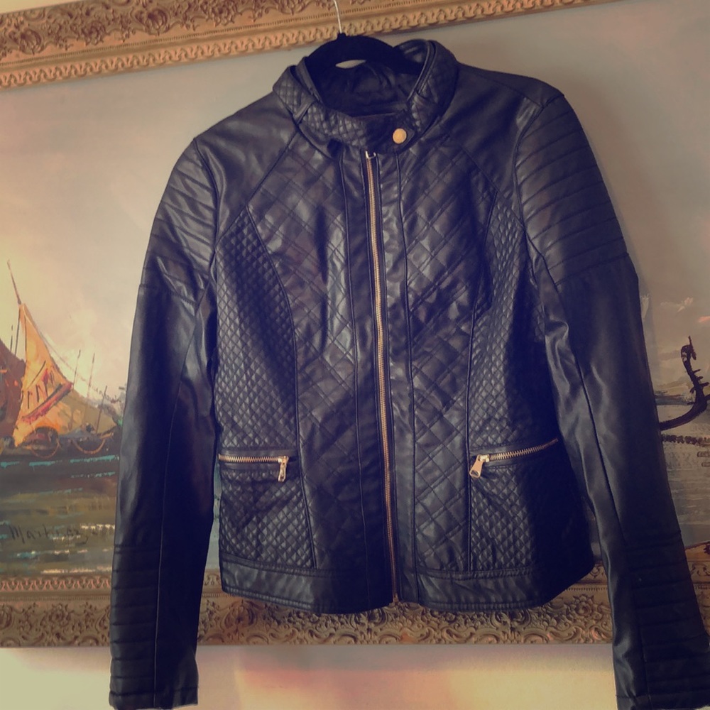 Faux leather jacket